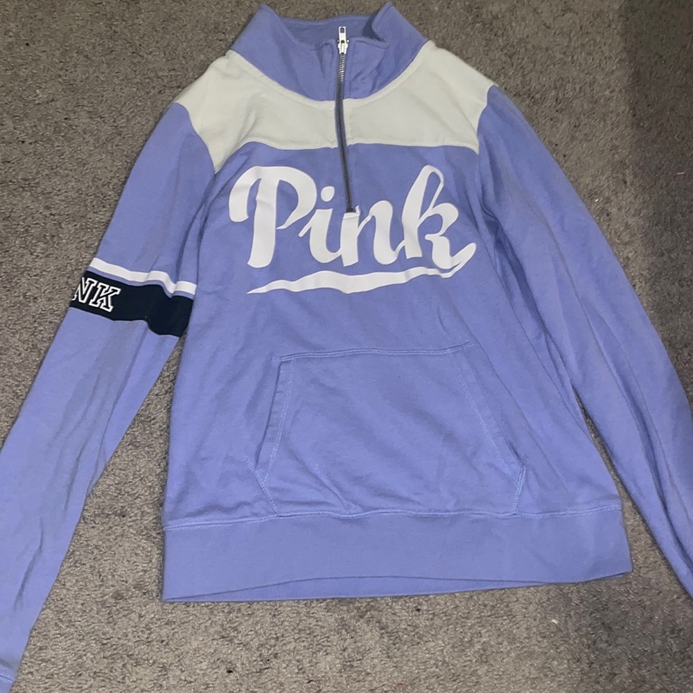 PINK quarter zip pull over - size women’s small